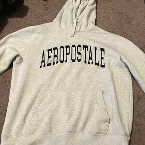 Aeropostale Light Gray Pullover Hoodie